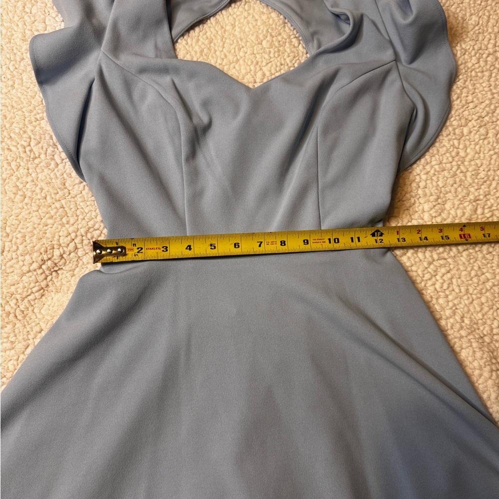 NWT Next Up light Blue Backless Dress with Ruffles - Picture 9 of 10